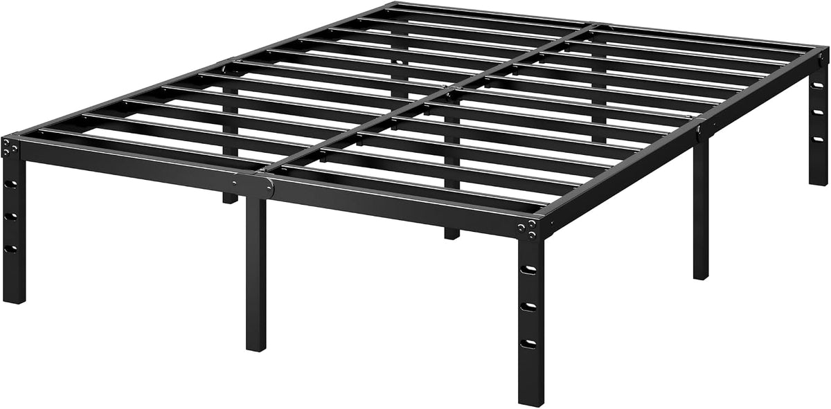HLIPHA Metal Platform Bed Frame 16 Inch – Distraction Free Bed Frame for Remote Workers in a Compact Apartment, Easy Assembly