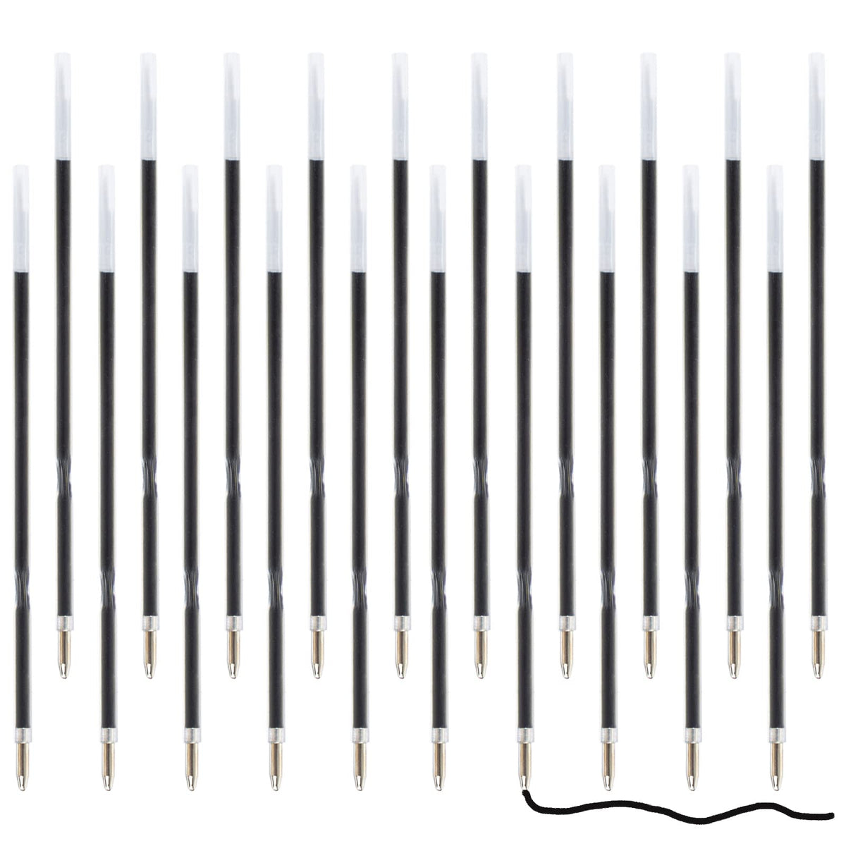 HLPHA 20 Pieces Ballpoint Pen Refills Black Ink 1.0mm Medium Point Smooth Writing Replacement Gel Ink Refills for Retractable Ballpoint Pen School Office Supplies