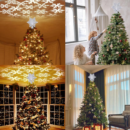 HOLIDAY MAGIC Christmas Tree Topper Light – Family-Safe Holiday Decor for Living Room with Kids and Pets