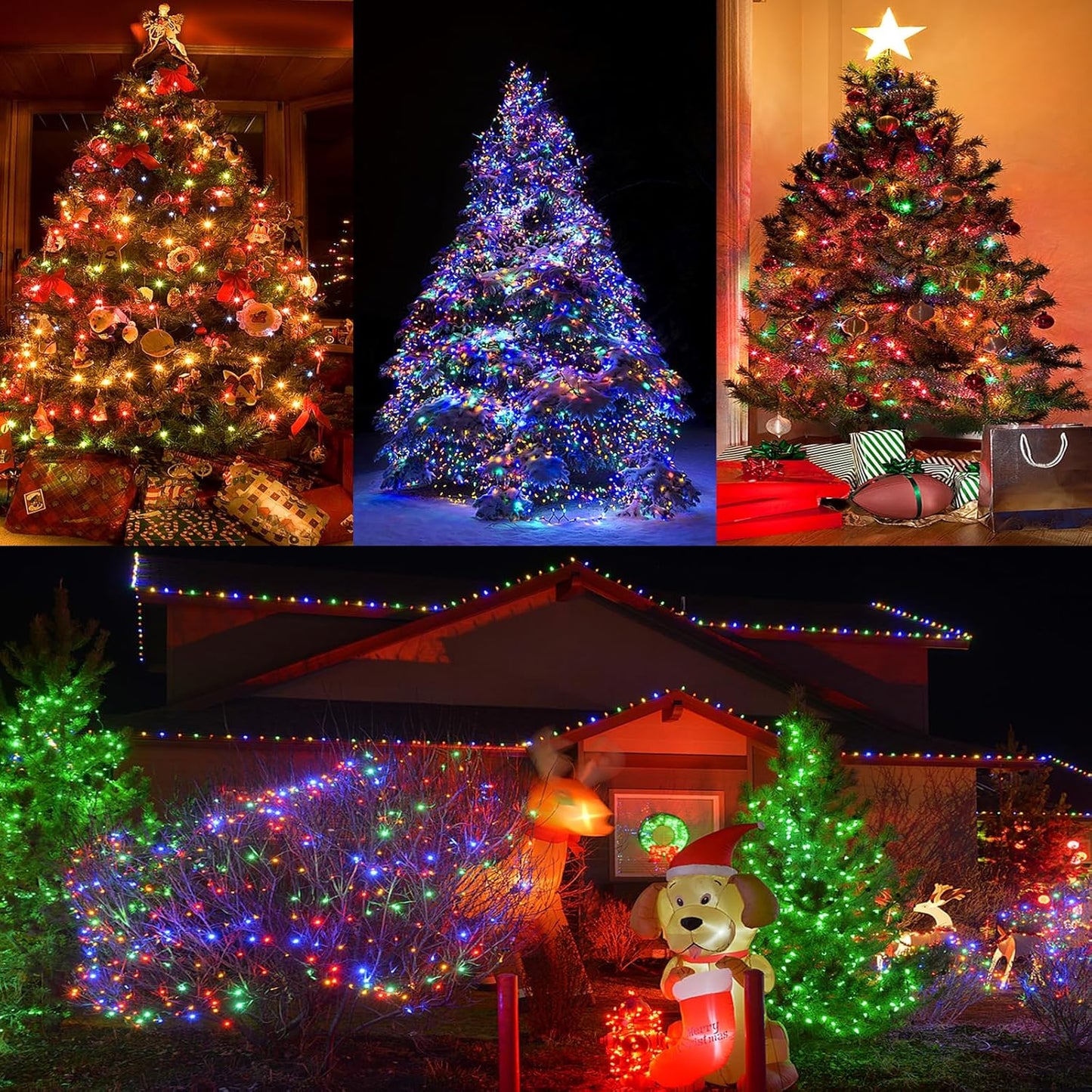 HolidayAura Cool-Touch LED String Lights – 33ft Child-Safe Battery Powered Lights for Bedroom, Nursery, and Christmas Tree with Auto Timer