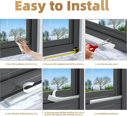 Holikin Wedge Shape Door Seal Strip – Nursery Window Gap Filler for Calmer Daytime Naps, Light Blocking Soundproofing Tape