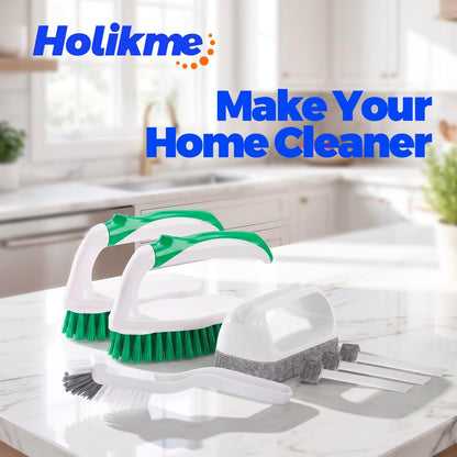 Holikme 7 Pack Detail Brushes for Daily Cleaning Routine, Kitchen and Bathroom Scrub Combo Set