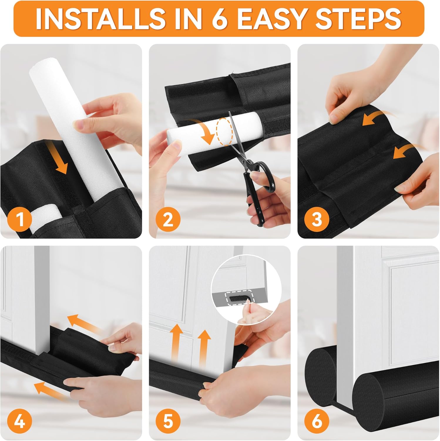 Holikme Under Door Draft Stopper – Nursery Door Noise Blocker for Calmer Bedtime Routines