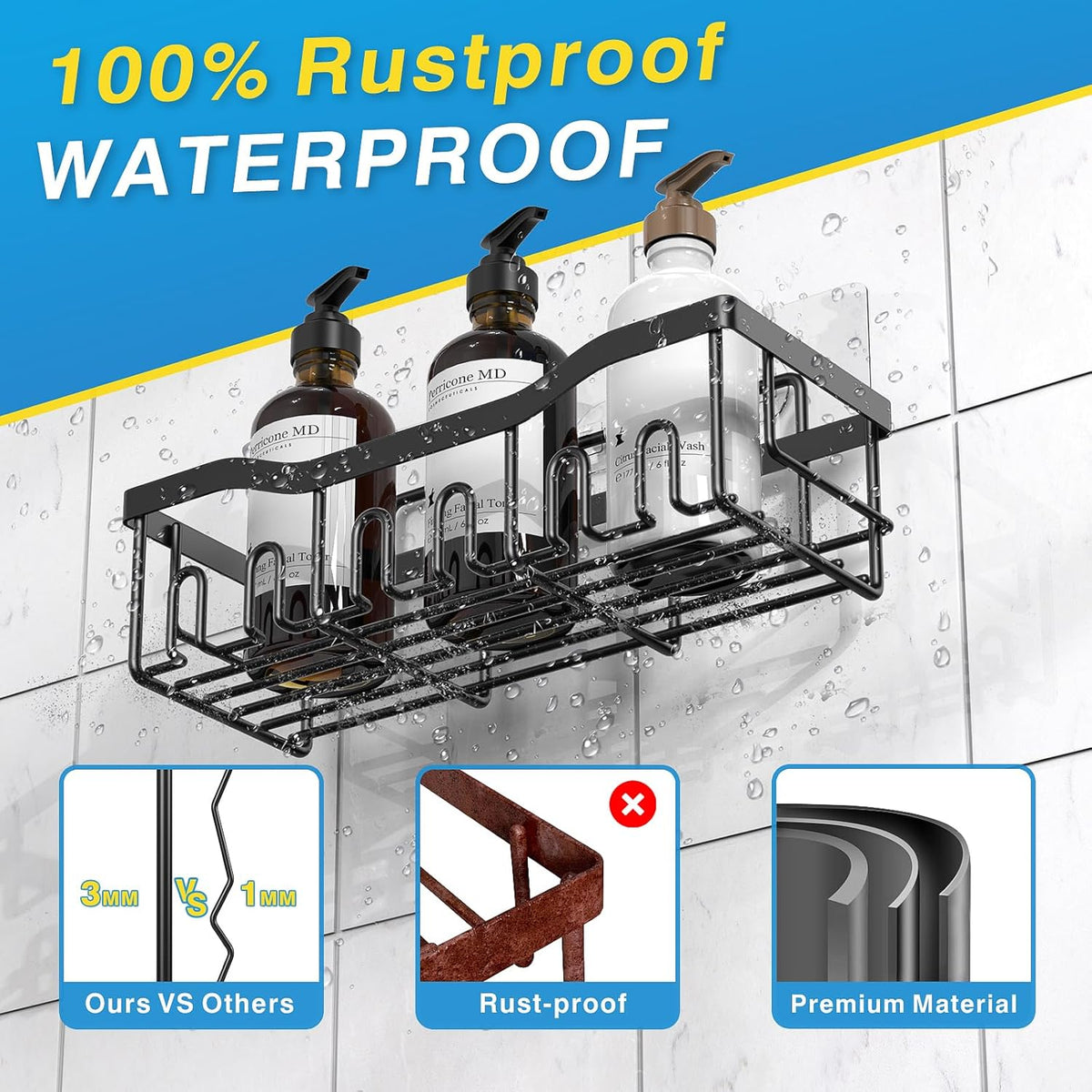 hollow ventilated shelf design for fast drainage and easy rinsing