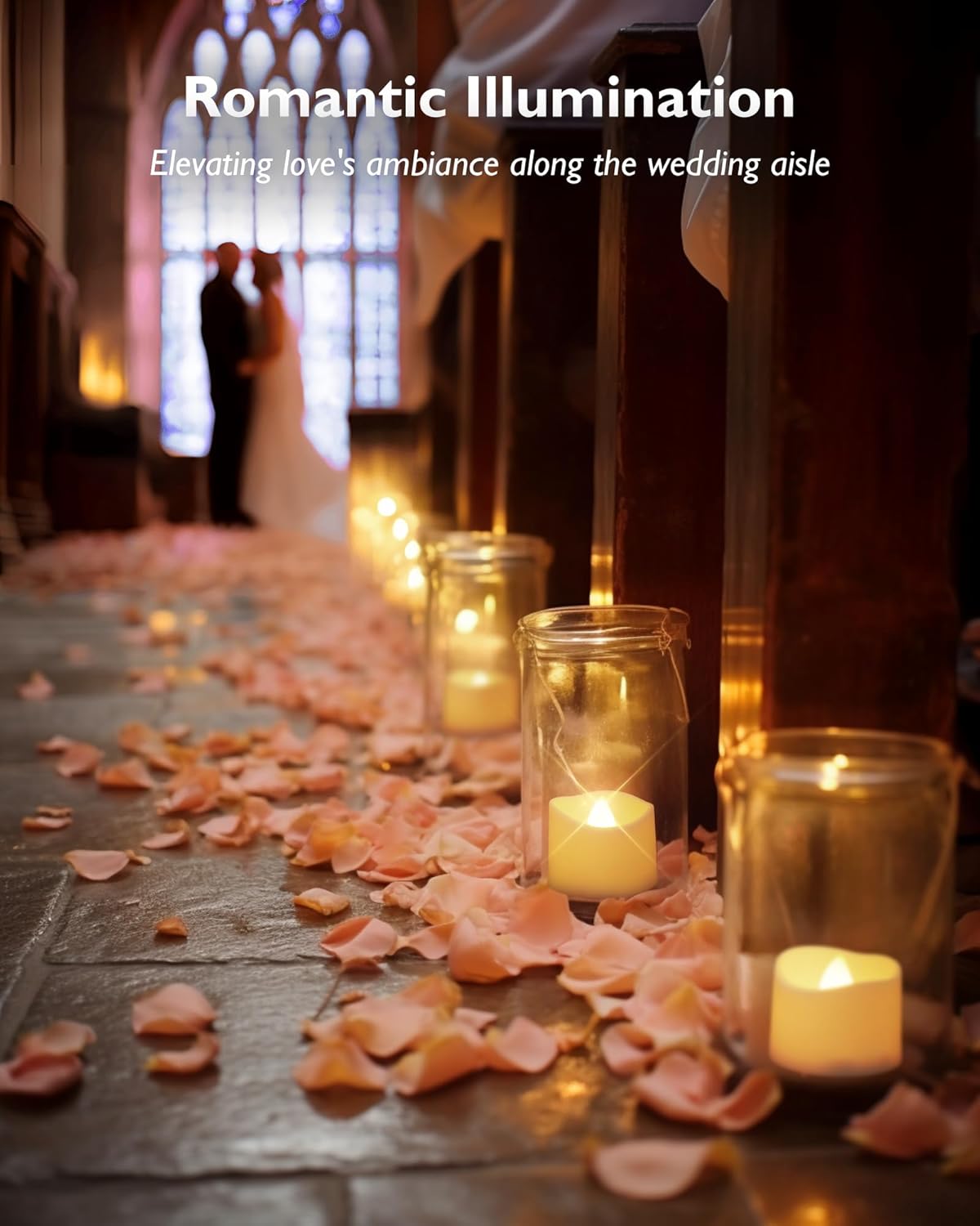 Homemory Breeze-Proof LED Tea Lights – Water-Resistant Flameless Votives for Patio Tables, Outdoor Dining, and Garden Parties
