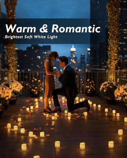 Homemory Flameless Candle Set – 24 Pack of Flickering LED Votives for Housewarming Gifts and Wedding Favors