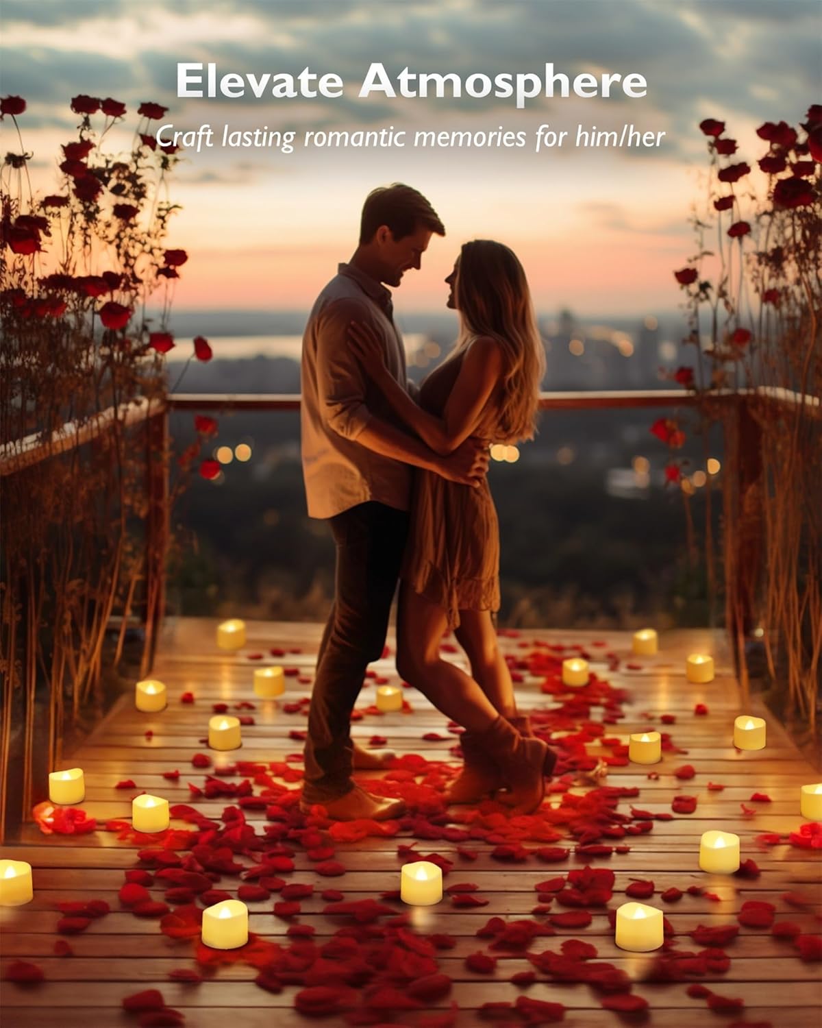 Homemory Flameless LED Tea Lights - Smoke-Free Candle Alternative for Homes with Kids and Pets