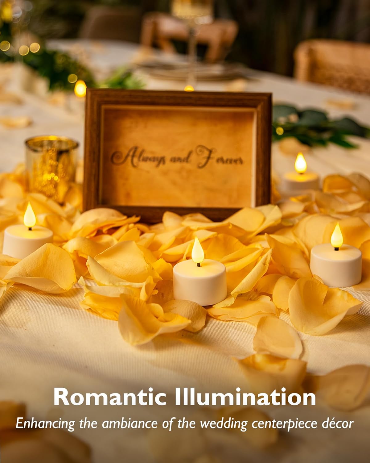 Homemory Rechargeable Tea Lights — Clean Modern Home Accent, Flicker or Steady On Demand