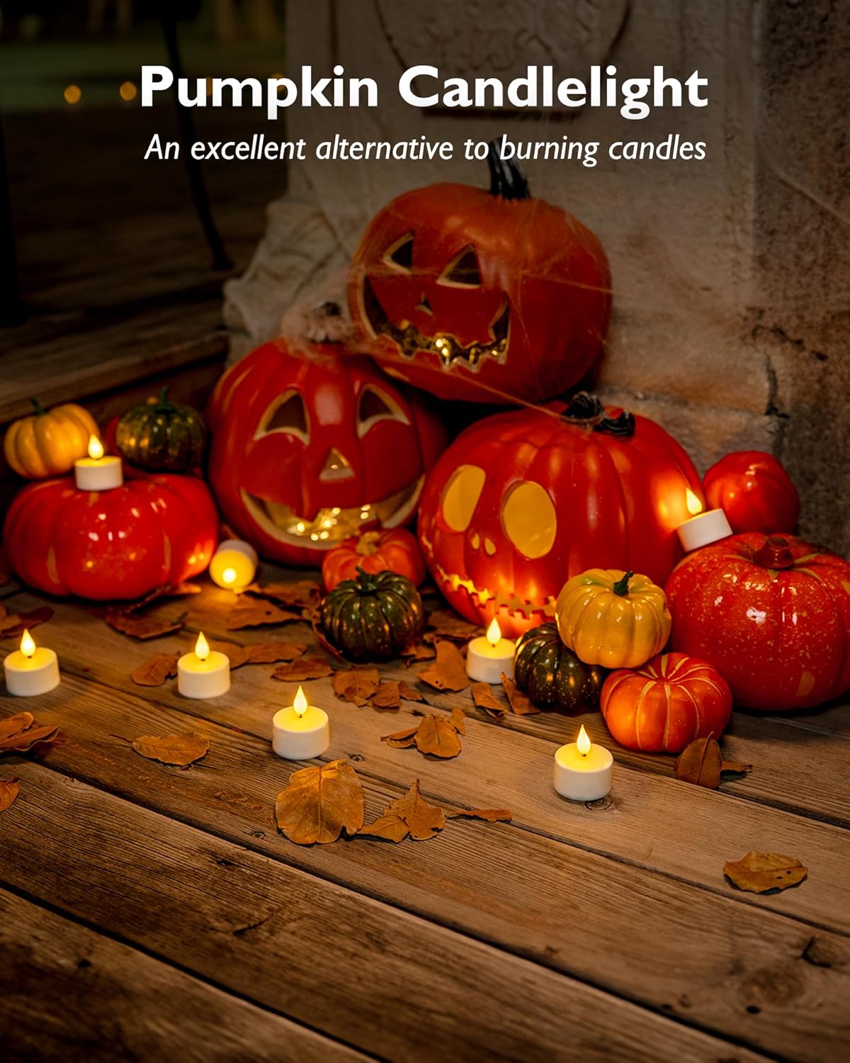 Homemory Rechargeable Tea Lights — Clean Modern Home Accent, Flicker or Steady On Demand