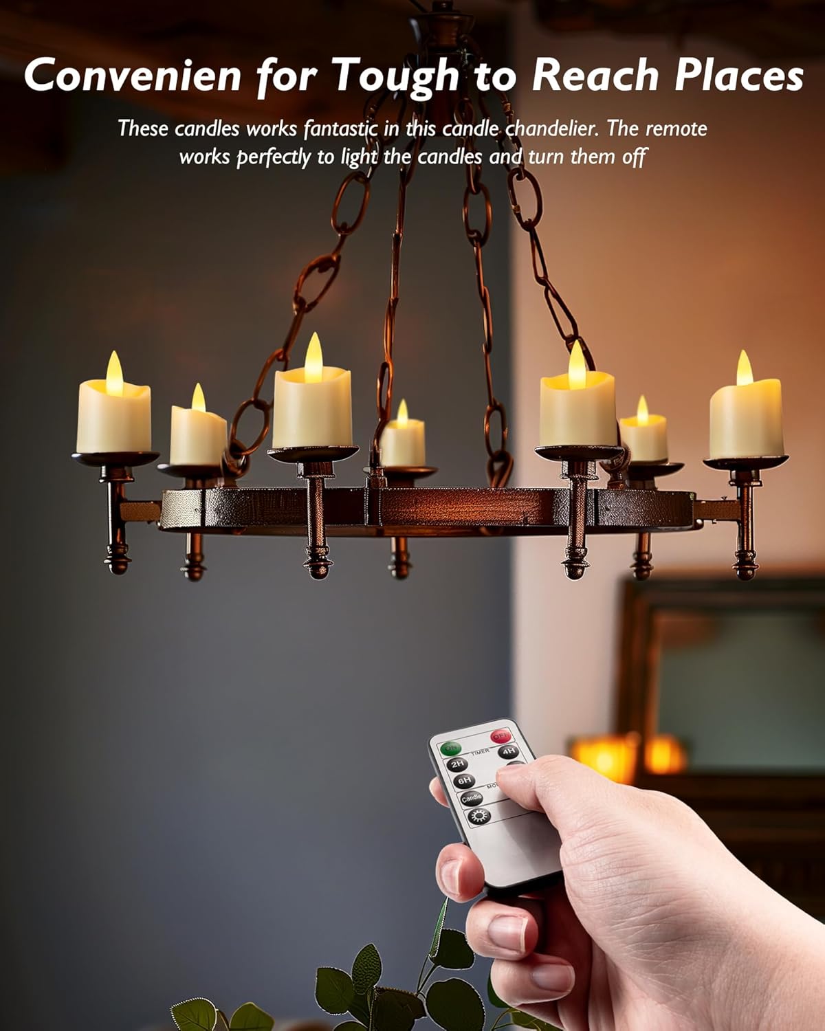 Homemory Rechargeable Votive Candles for Uncluttered Spaces, Matte Ivory LED Tea Lights with Hidden Timer Controls