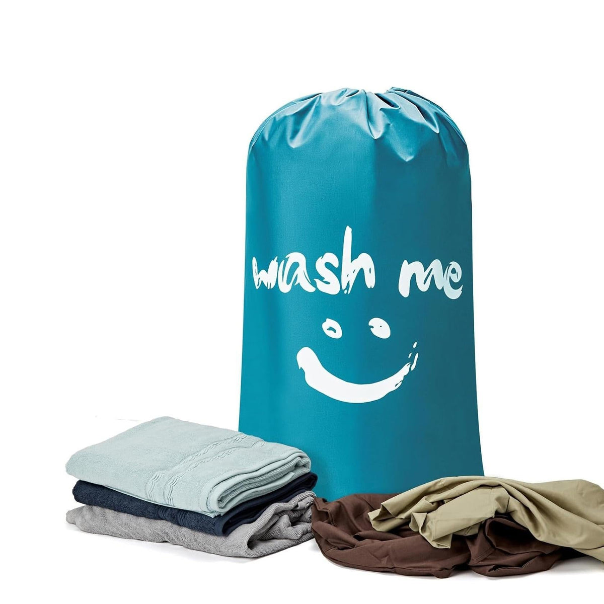 HOMEST XL Laundry Bag 28x40 – Aesthetic Linen-Style Laundry Bag for Cozy Living Room Corners