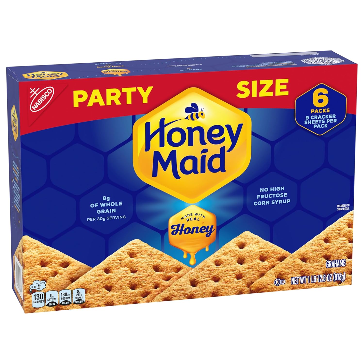 HONEY MAID Graham Crackers – Mindful Snack with No Palm Oil, Honey Sweetened