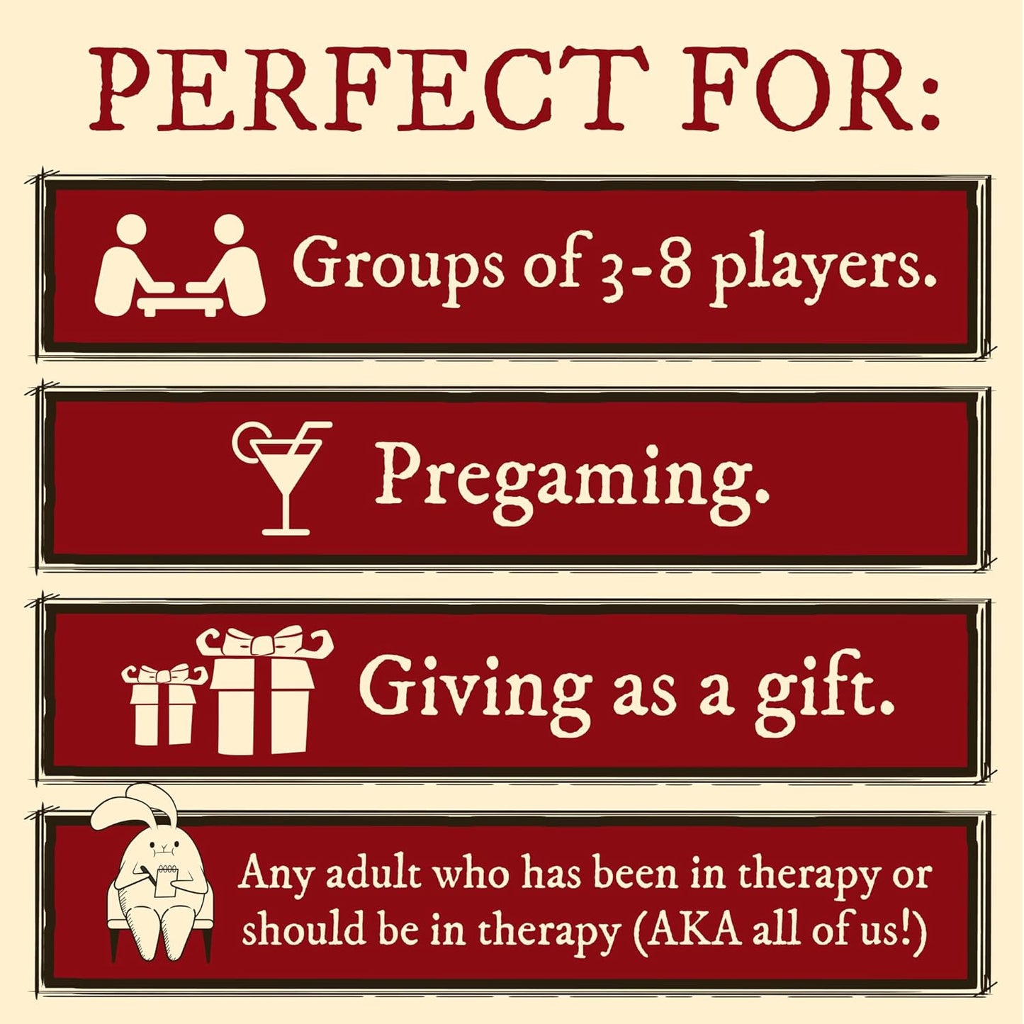 Horrible Therapist by Exploding Kittens - Extra Horrible Edition, Stress-Relief Card Game for Wind-Down Nights with Friends
