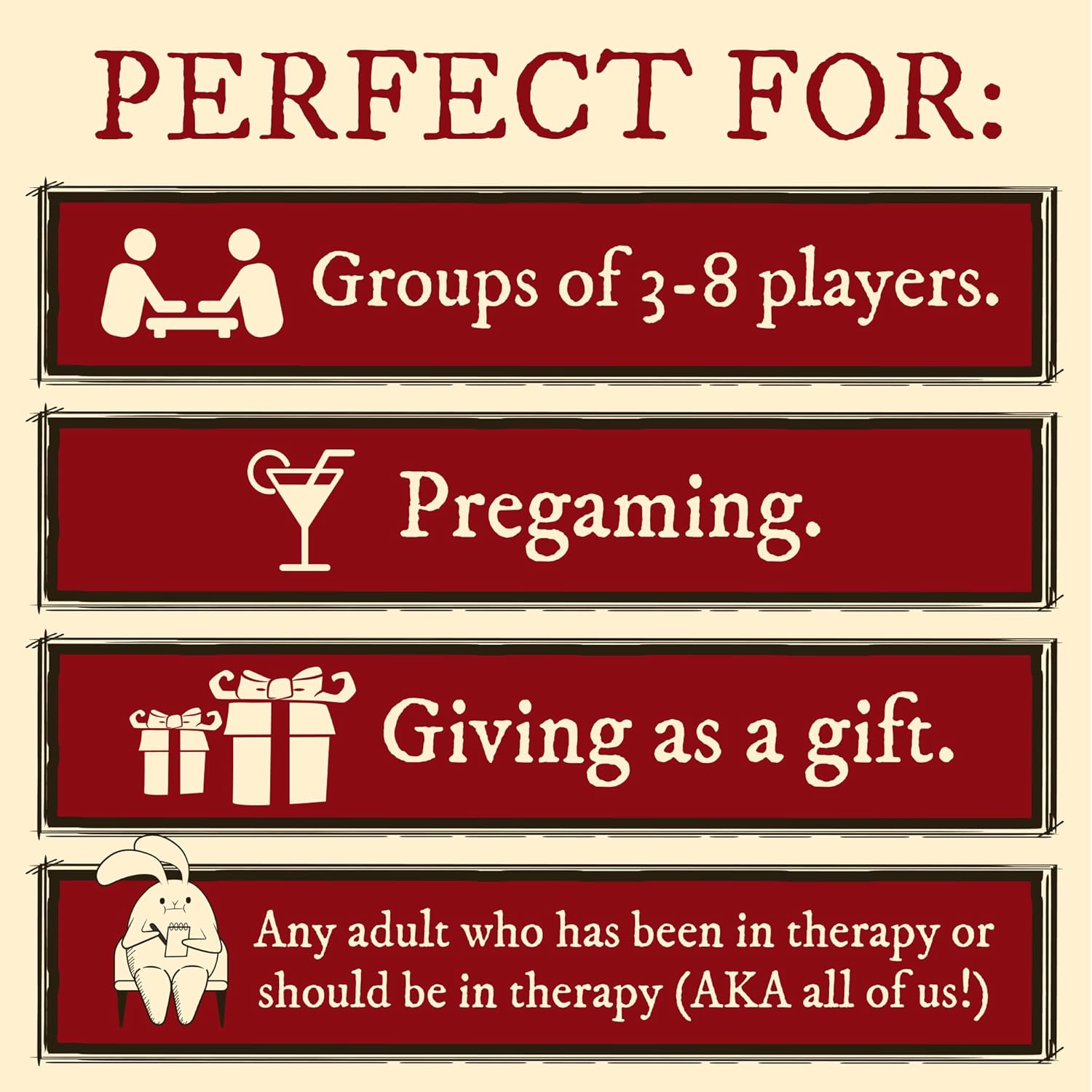 Horrible Therapist by Exploding Kittens - Extra Horrible Edition, Stress-Relief Card Game for Wind-Down Nights with Friends