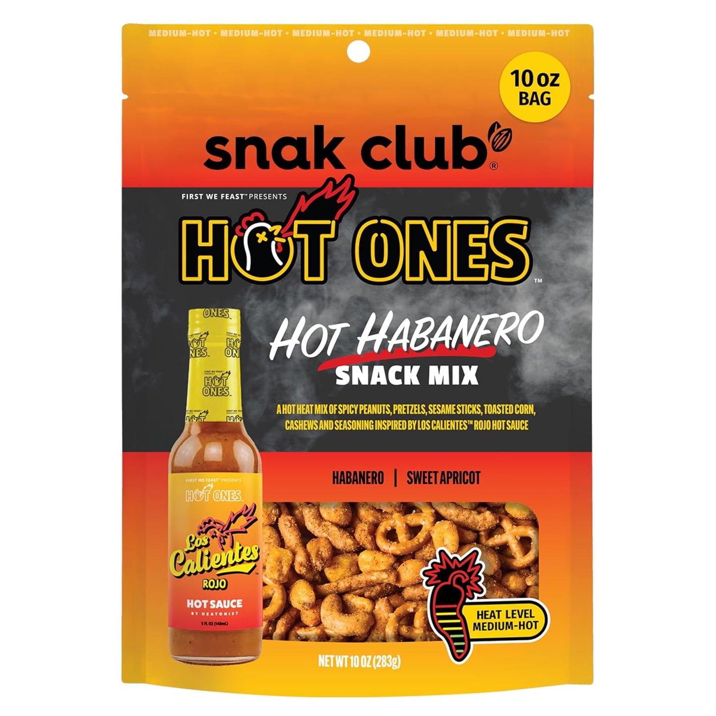 hot ones co-branded packaging and los calientes rojo hot sauce-inspired seasoning blend