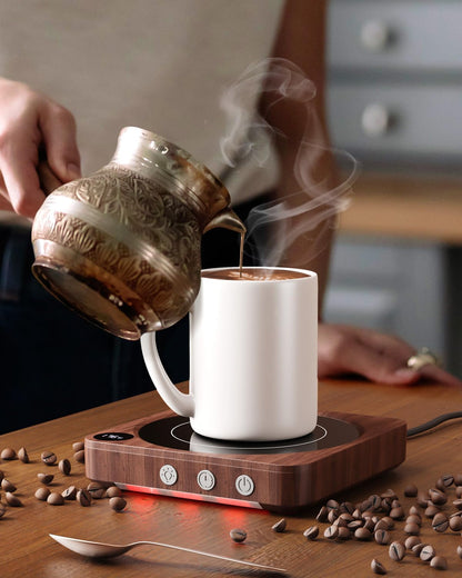 House Gem Holiday Gift Mug Warmer, Cozy Desk Accessory for Coffee Obsessed Friend