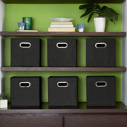 Household Essentials 11 Inch Stackable File and Supply Bins – Work From Home Organizer for Bookshelves and Cubbies
