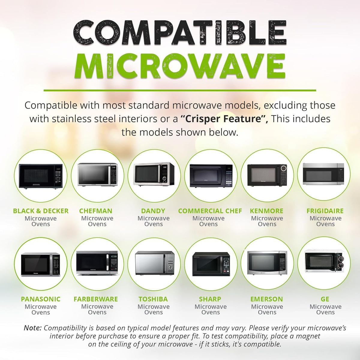 HOVER COVER Magnetic Microwave Cover for Daily Meal Prep Routines, Collapsible Design Saves Counter Space