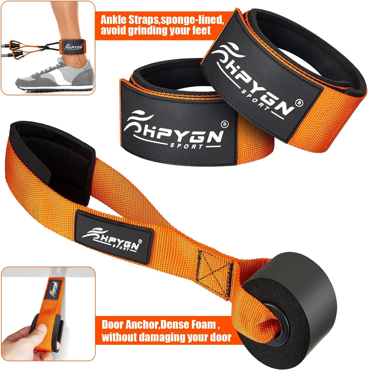 HPYGN Exercise Bands 300LBS – Valentine's Day Gift for the Workout Partner, Muscle Building Set