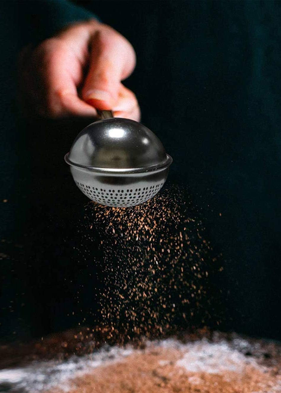HULISEN Stainless Steel Flour Sifter Gold – Heirloom-Quality Baking Tool