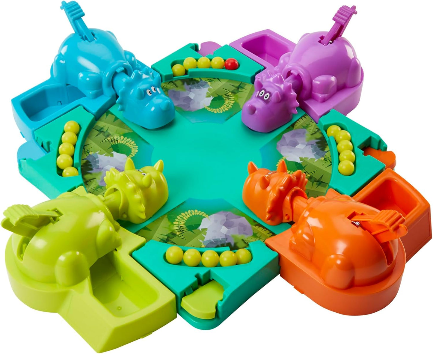 Hungry Hungry Hippos Dino Edition – Simple One-Action Board Game for Uncluttered Playrooms