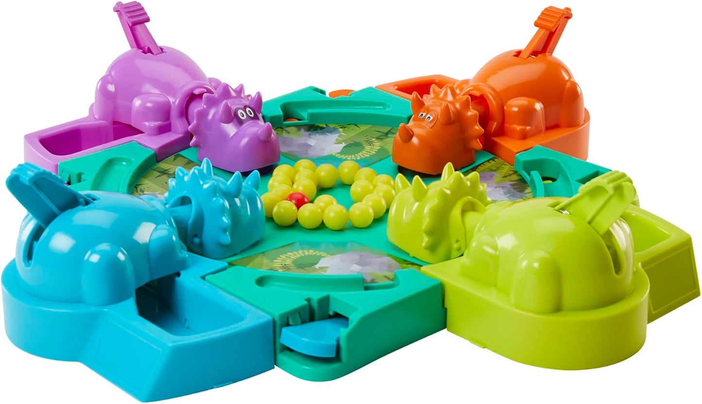 Hungry Hungry Hippos Dino Edition – Simple One-Action Board Game for Uncluttered Playrooms