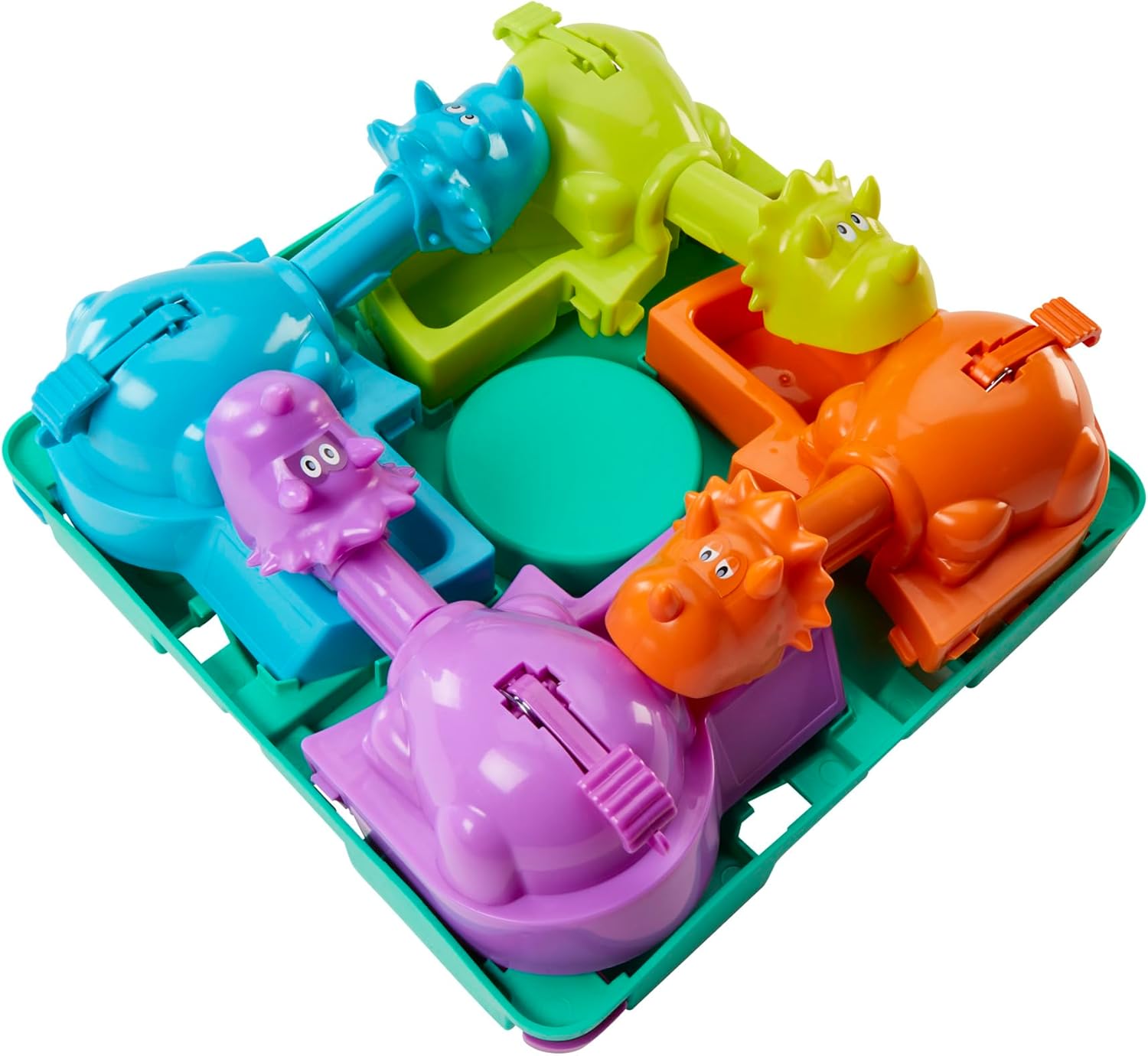 Hungry Hungry Hippos Dino Edition – Simple One-Action Board Game for Uncluttered Playrooms
