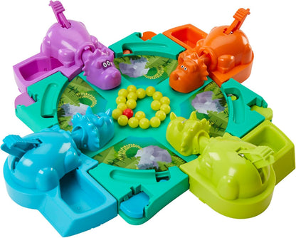 Hungry Hungry Hippos Dino Edition – Simple One-Action Board Game for Uncluttered Playrooms