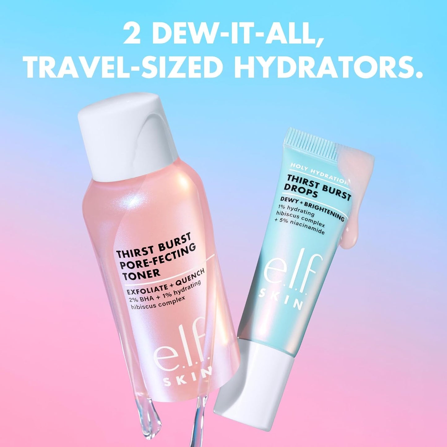hydrating gel-serum (thirst burst drops) with 1% hibiscus complex