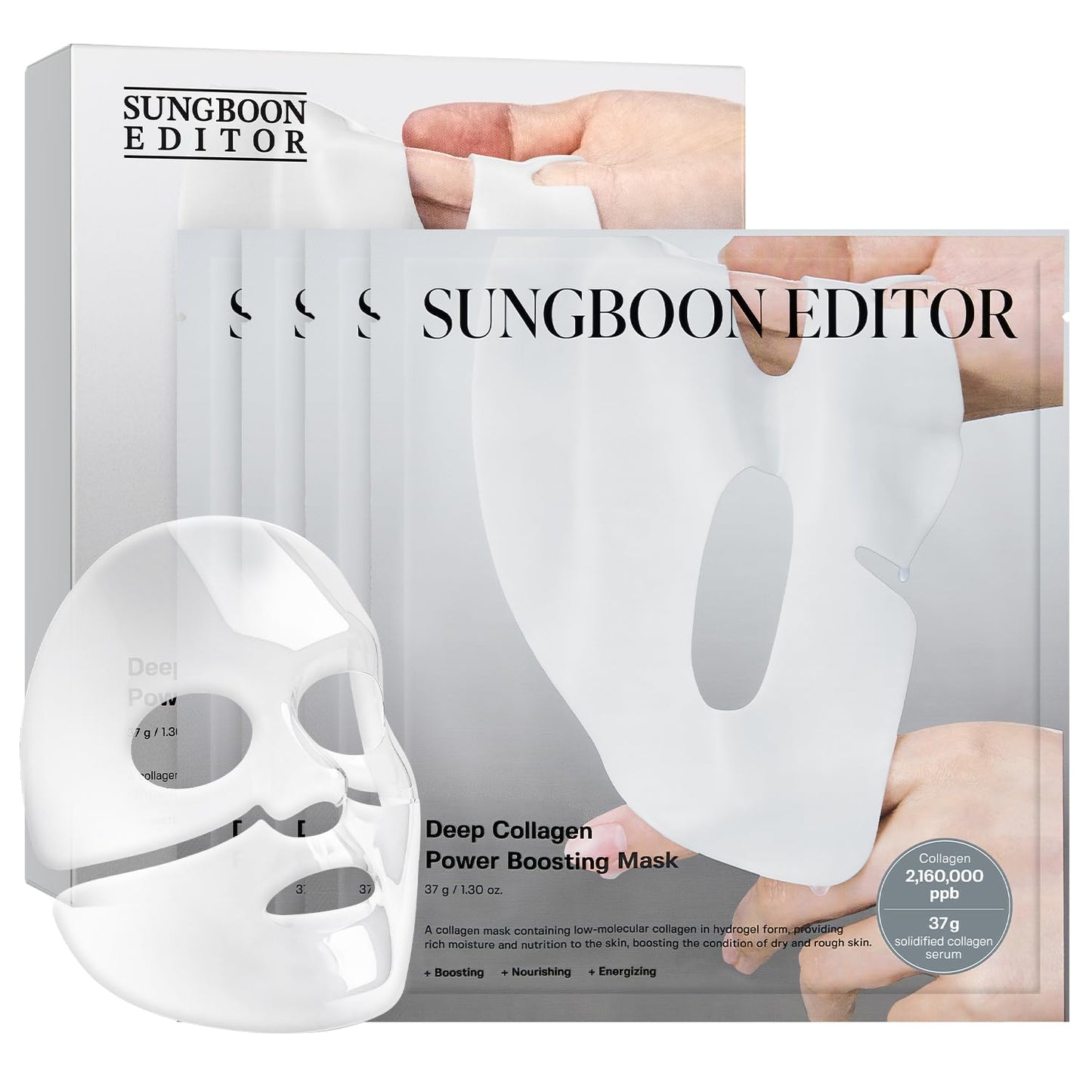 hydrogel sheet mask that fully absorbs and becomes transparent within 3 hours