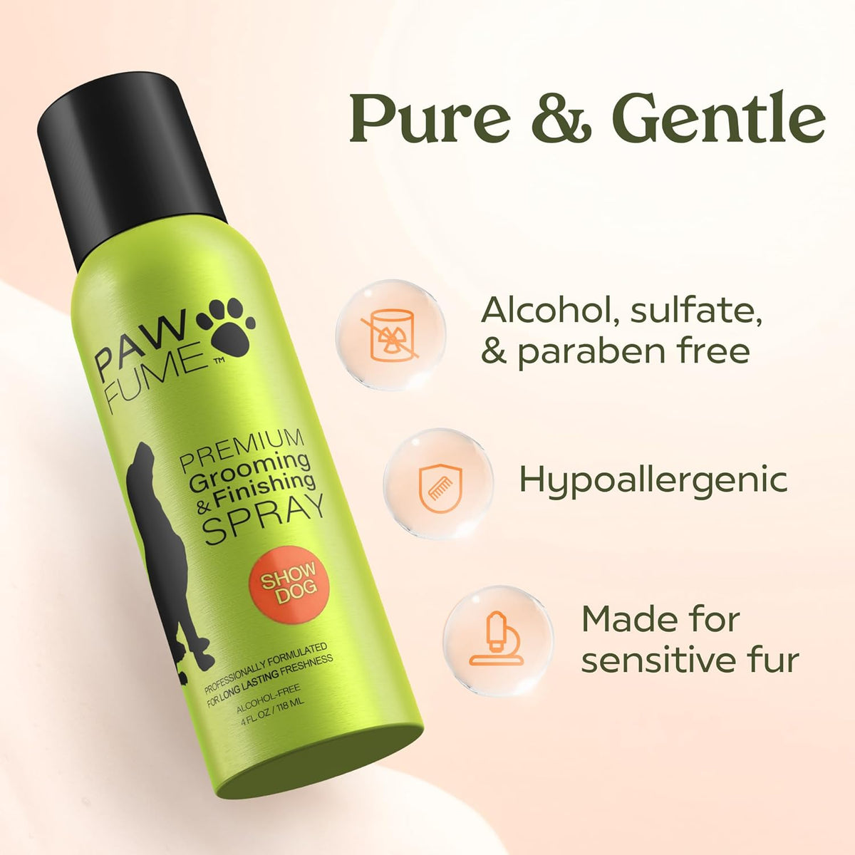 hypoallergenic, alcohol-free, sulfate-free, paraben-free composition