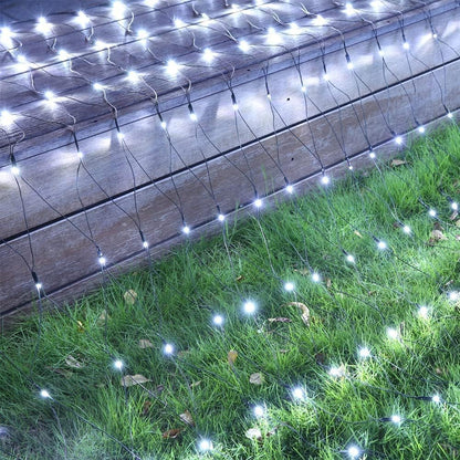 iBaycon 4ft x 6ft Connectable Net Lights – IP44 Waterproof Holiday Lights for Camping, Outdoor Dining, and Yard Bushes