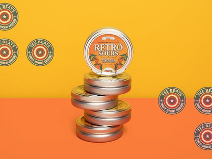 Iconic Candy Retro Sours Hard Tangy Candy Tin – Nostalgic Birthday Gift for Mom, Collectible Citrus Candy Present