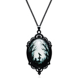DAYANEY Gothic Necklace as Halloween Costume Jewelry for Women – Thoughtful Holiday and White Elephant Present for Gothic Friends and Sisters