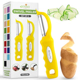 Spring Chef Original Swivel Vegetable Peeler – Clutter-Free Drawer Solution Combining Peeler and Blemish Remover