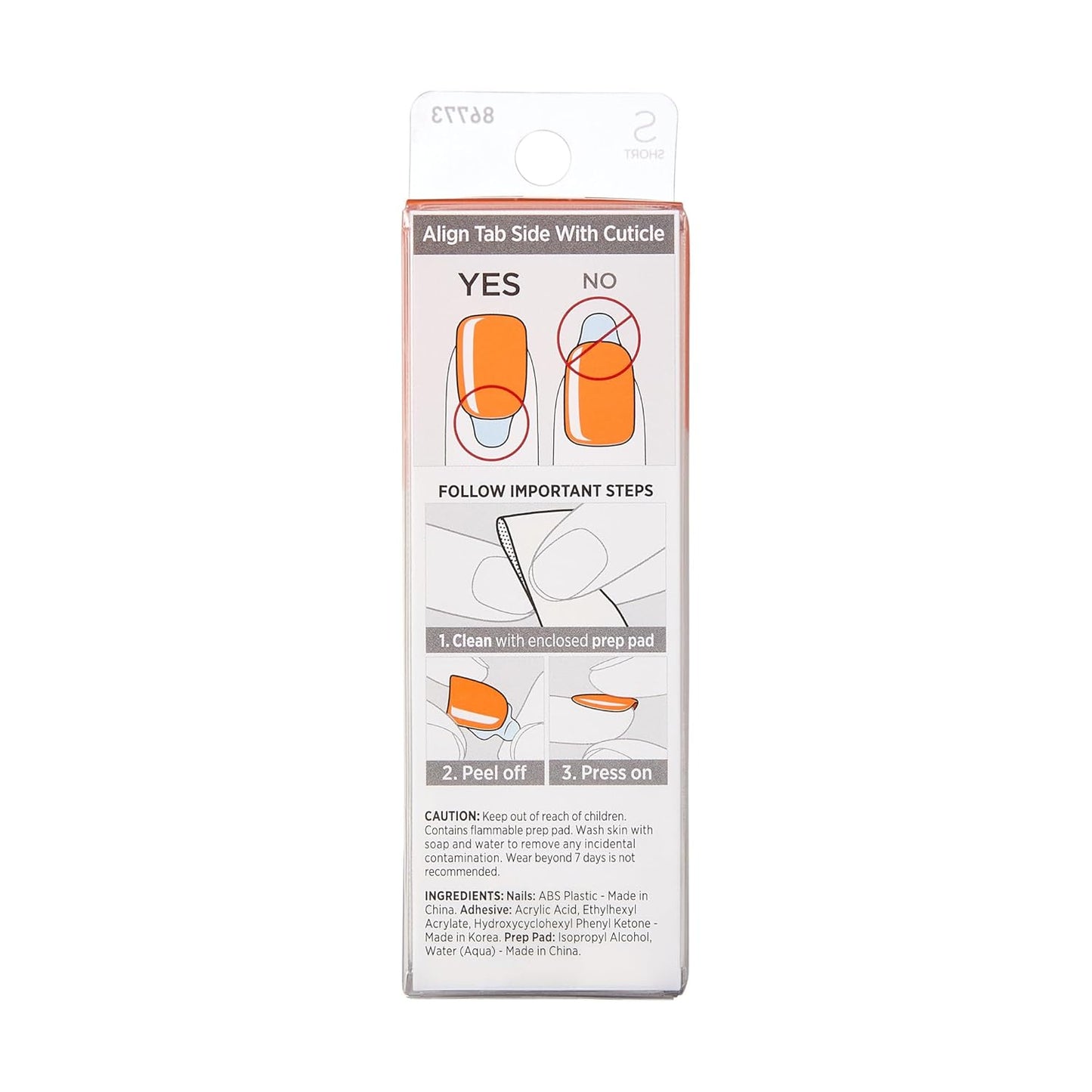 imPRESS Press On Nails Sweet Mango – Quick Office Manicure for Busy Professionals, No Dry Time Solid Color