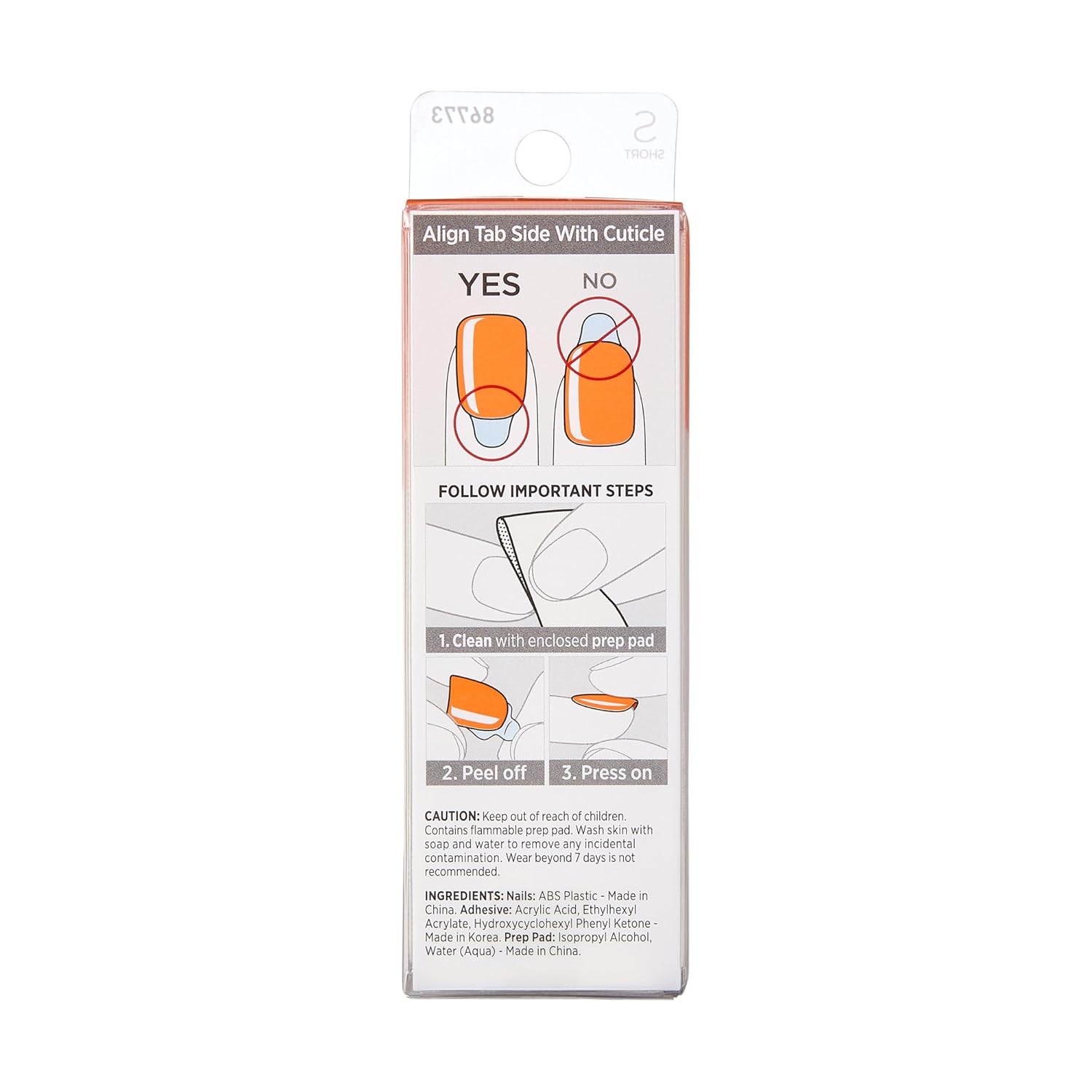 imPRESS Press On Nails Sweet Mango – Quick Office Manicure for Busy Professionals, No Dry Time Solid Color