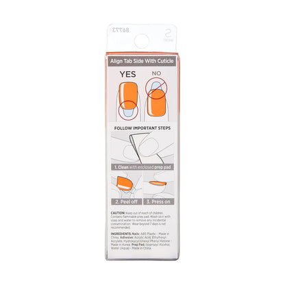 imPRESS Press On Nails Sweet Mango – Quick Office Manicure for Busy Professionals, No Dry Time Solid Color