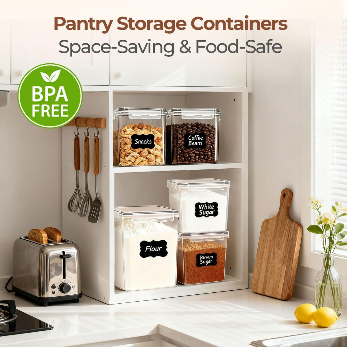 included 4 labels and 120 ml measuring cup for organization and precise baking
