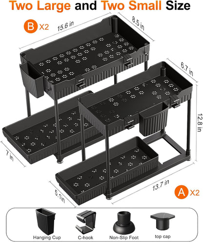 included hanging hooks and removable cups for small-item organization