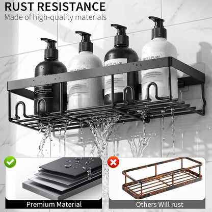 included hooks for hanging loofahs, razors, and towels