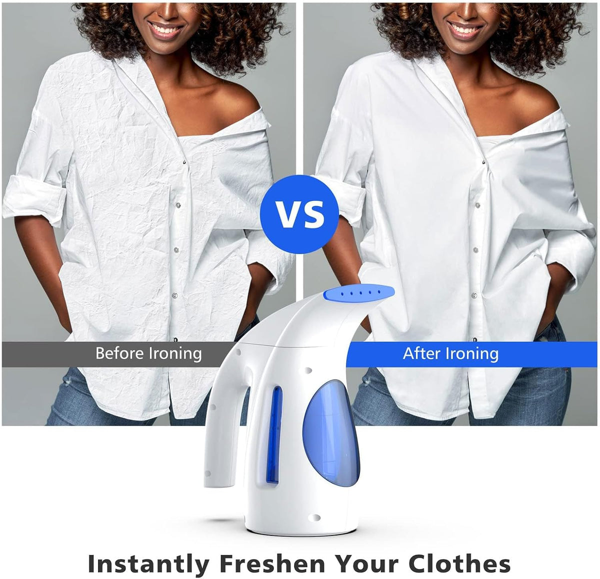 included lint/fabric brush attachment that clicks onto the steam head