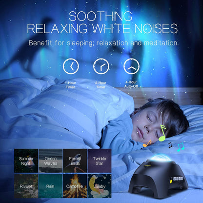 included remote control for hands-free adjustment of lights, sounds, and volume