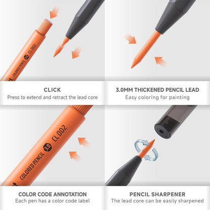 included sharpener for ongoing maintenance and lead reshaping