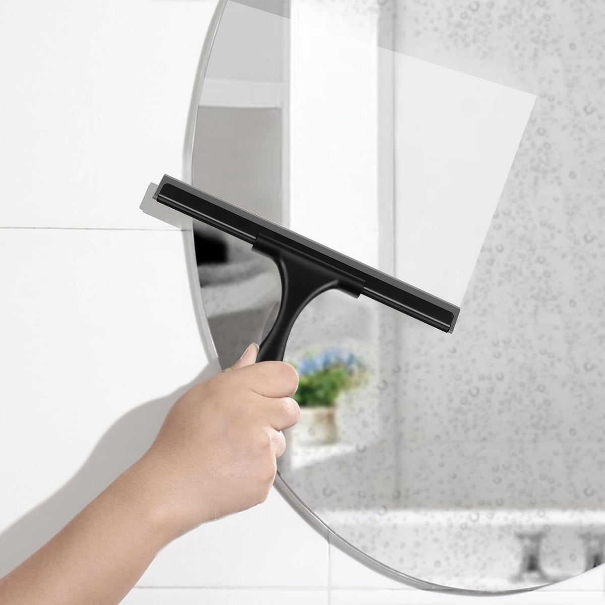 included strong adhesive hook for drill-free wall or glass mounting