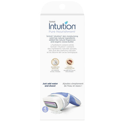 includes 1 razor handle, 1 cap, and 2 refill blade cartridges