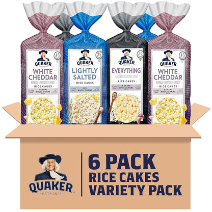 includes 2 packs each of everything bagel, lightly salted, and white cheddar flavors