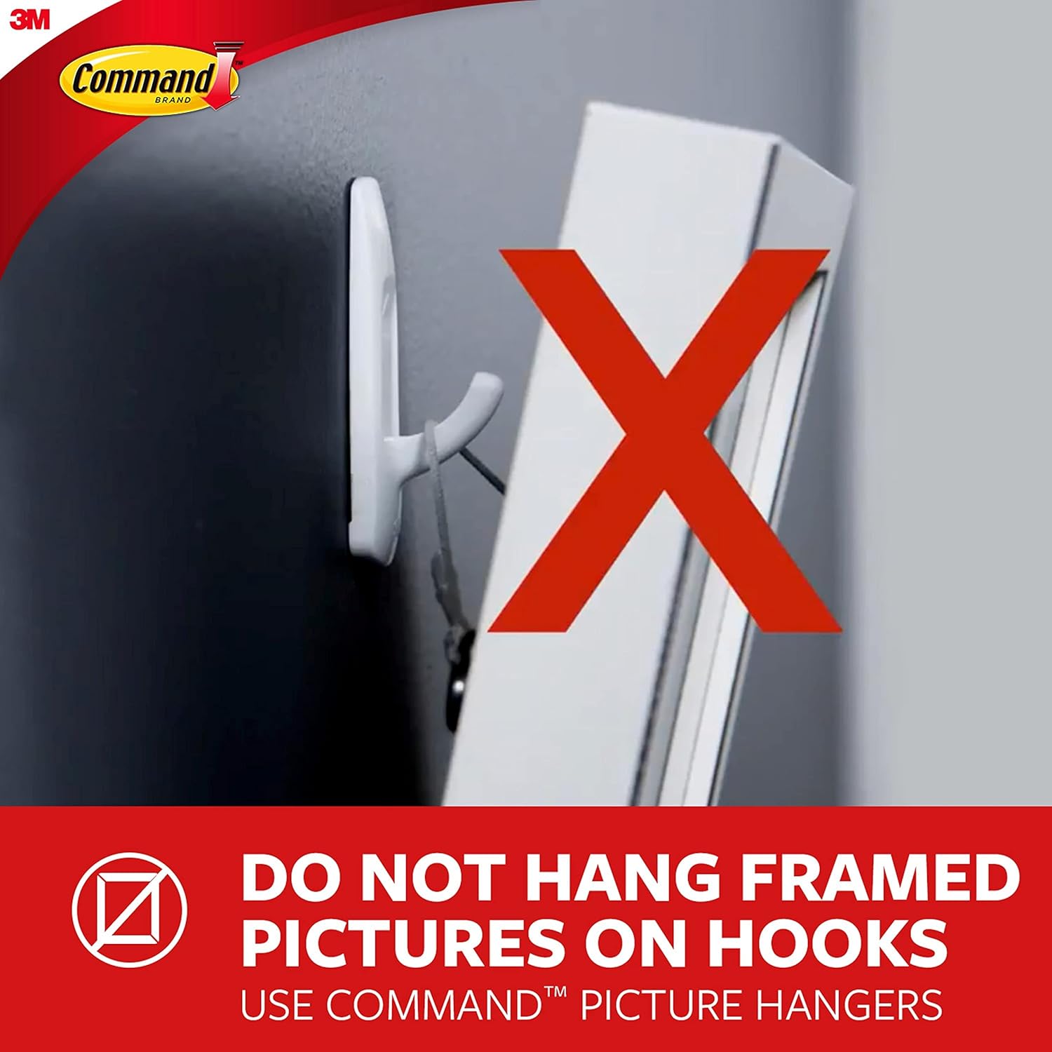 includes 2 plastic hooks and 4 strips for a ready-to-install two-hook setup