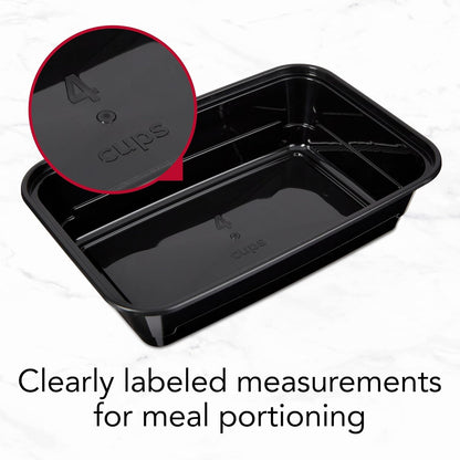 includes a meal prep starter guide with three portion-fit recipes