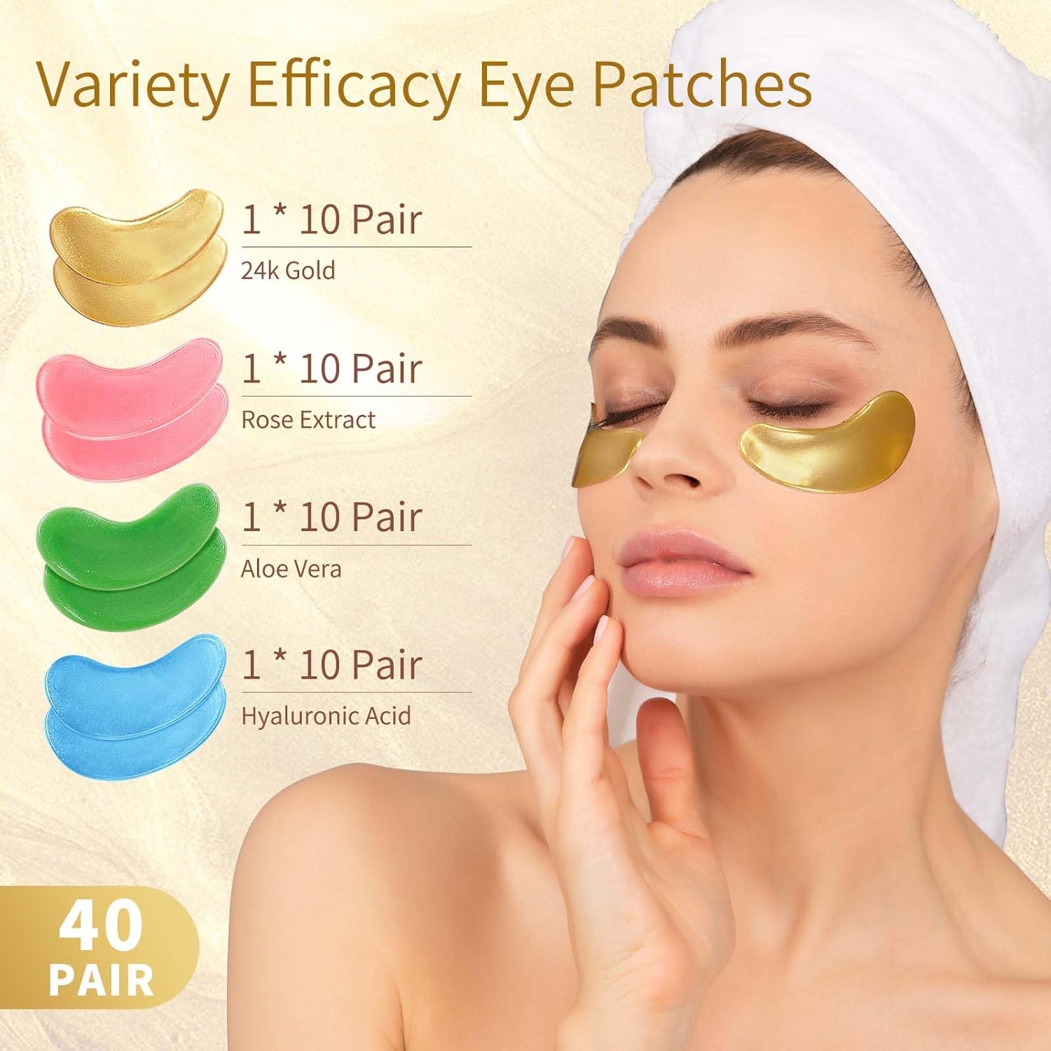 individually wrapped eye patches for single-use hygiene and travel portability